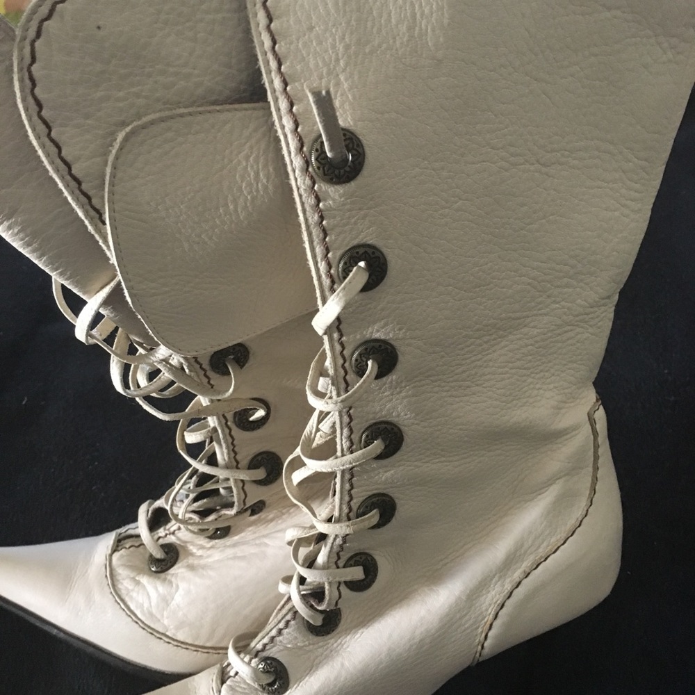Giuseppe Zanotti Women’s White Leather Boots 37.5